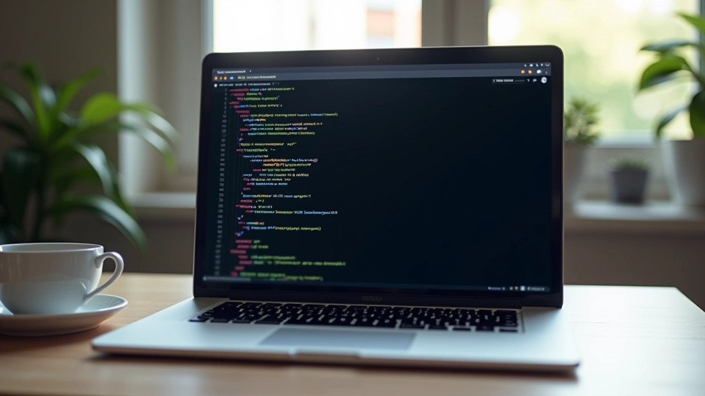 Codice HTML e CSS per un footer responsive su schermo di monitor moderno