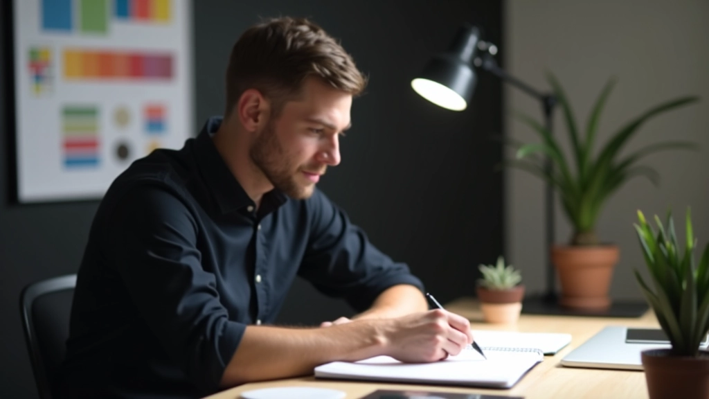 Schermo di computer che mostra palette colori coerente e sistema tipografico per design coerente